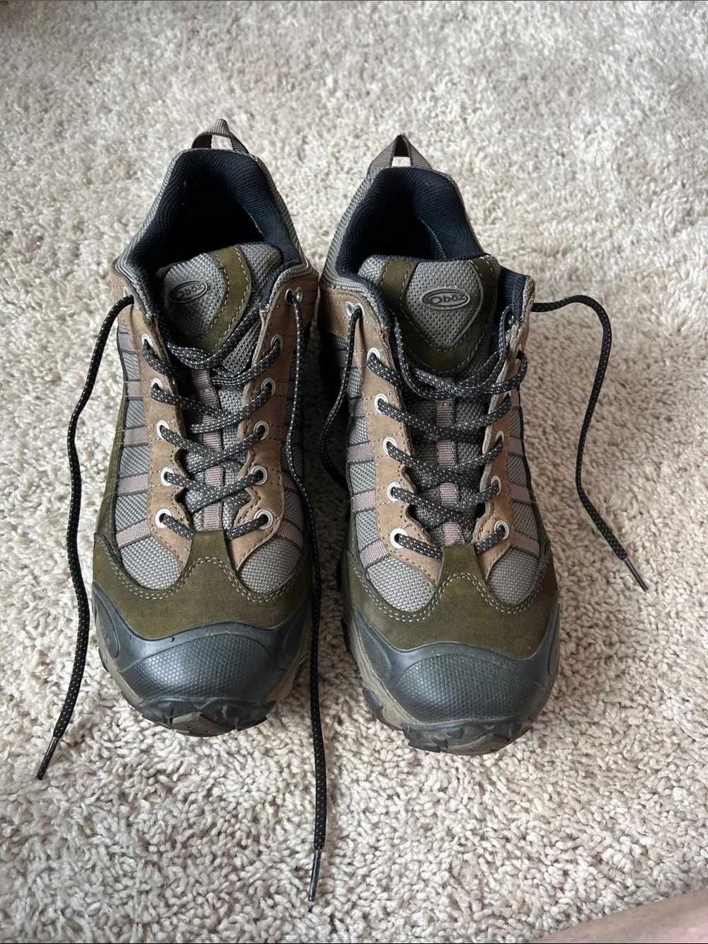 OBOZ Men's Olive and Brown Trail Hiking Boots